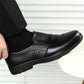 Cowhide Shoes Men's Casual Shoes Peas Shoes Lazy Pedal Dad Middle-aged and Elderly Shoes Men's Shoes Non-slip Walking Shoes Formal Business Shoes