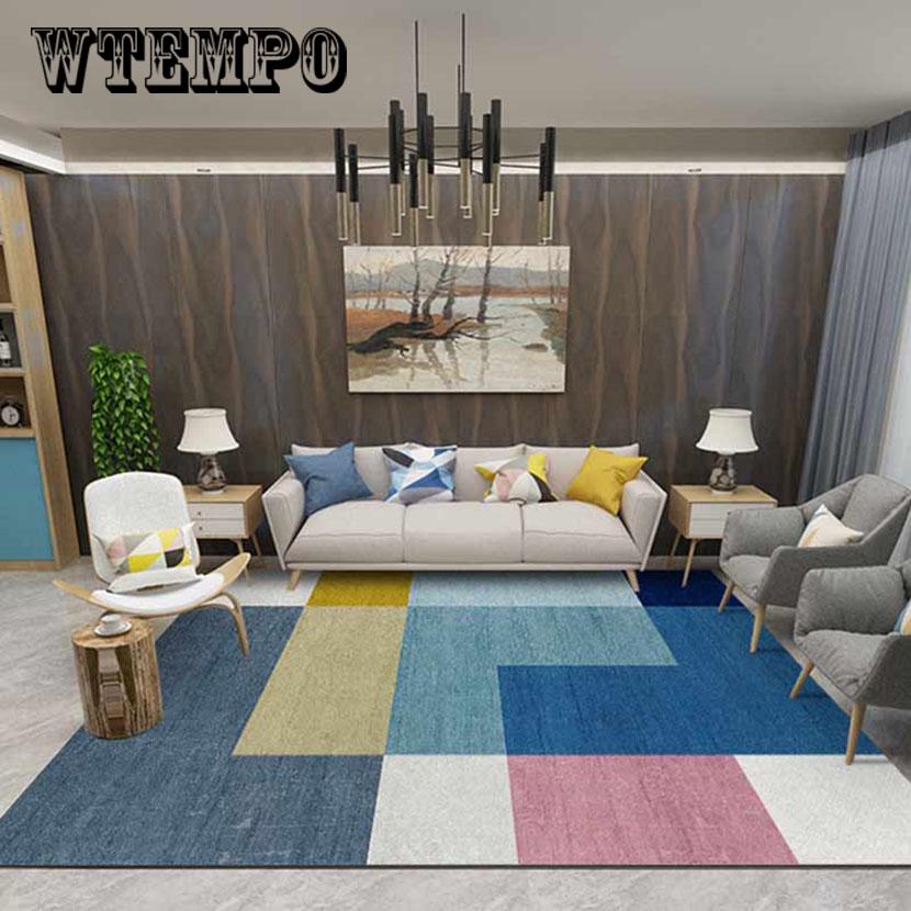Nordic Geometric Carpet For Living Room Doormat  Non-slip Water Absorption Area Rug