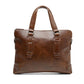 Business Briefcase Men Large Capacity Zipper Leather Anti-theft Waterproof Handbag Shoulder Bag