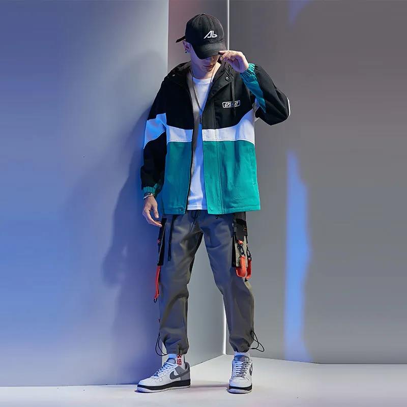 Workwear Jacket Men's Autumn and Winter Trend of Handsome Tops Loose and Handsome Plus Fleece Hooded Jacket