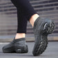 Women's Mid High-heeled Sneakers Casual Breathable Mesh Sports Shoes Running Flat Shoes Slip on Thick-soled Dance Shoes