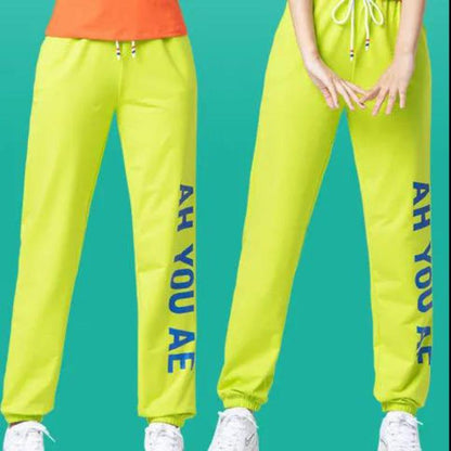 Women Leisure Harem Pants High Waist Wide Leg Trousers Pants Solid Street Sports Harajuku Joggers