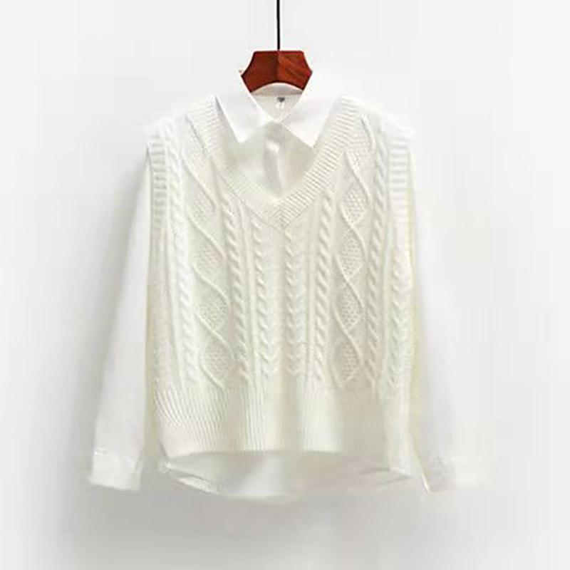 Vest Women Solid Short Loose Trendy Korean Style Sleeveless Knitted V-Neck All-match Female Coats Simple Leisure Outwear