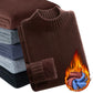 Autumn and Winter Half Turtleneck Sweater Men's Slim Plus Velvet Thick Pullover Sweater