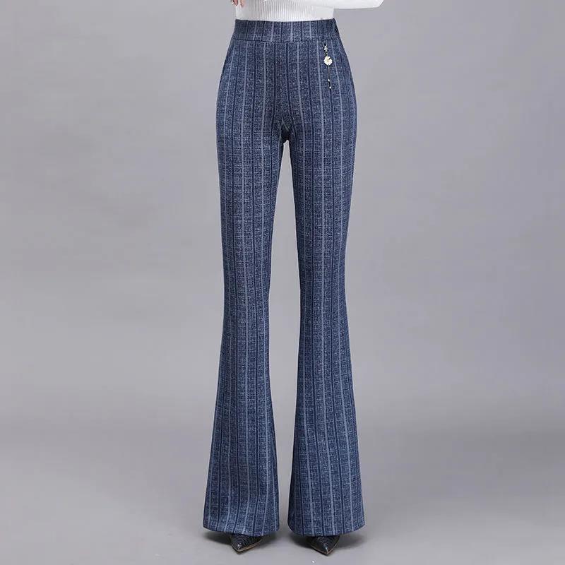 WTEMPO Summer Women Casual Ladies Flare Long Pants  Bell Bottoms Large Size M-XXXL Trousers