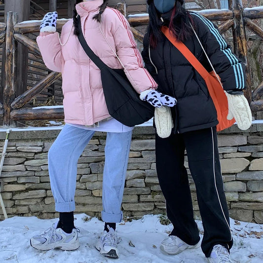 Winter Down and Down Padded Coat Korean Style Loose Student Bread Coat Women's Winter Coat Short Padded Jacket