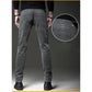 Men's Autumn and Winter Corduroy Casual Pants Slim-fit Pants with Small Feet Male Straight-leg Korean Style Trousers Business Streetwear Elastic Waist