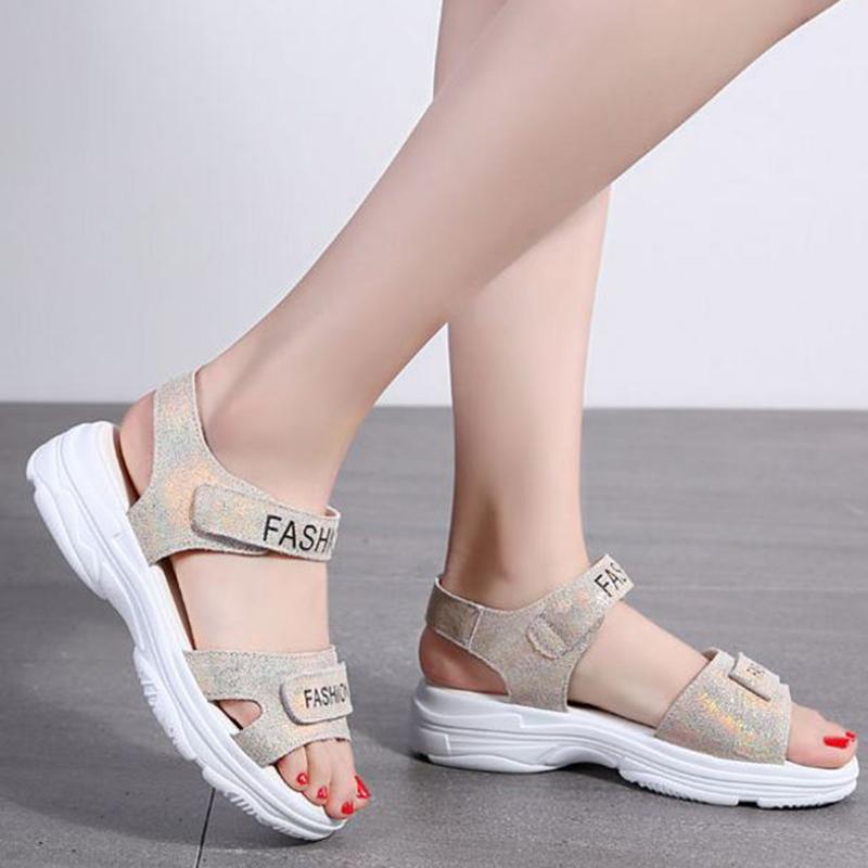 Sandals Ladies Students Korean Version  Roman Shoes Flat College Style Wild Summer Fashion Comfortable  Breathable