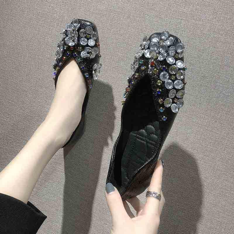 Plus Size 35-40 Summer Women Outdoor Shallow Mouth Flat Bohemian Beach Wear-resistant Non-slip Office Lady Lace PU Leather Shoes