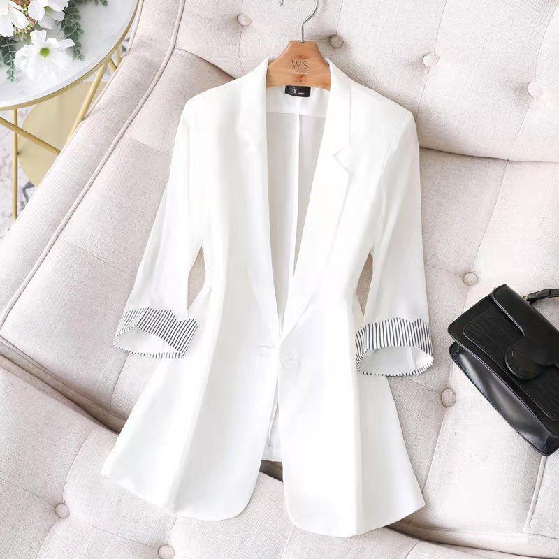 Casual Thin Women's Suit Jacket with Thin Sleeves and Thin Breathable Suit Jacket Women's Casual Temperament Jacket Elegant Blazer