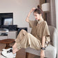 Workwear Professional Suit Women Summer Plus Size Casual Two-piece Short-sleeved Top Loose Overalls Casual Women's Suit Cool Girl