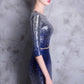 Dresses Long-sleeved tasseled Dinner Dress with Stylish Sequins and Fishtail Dresses