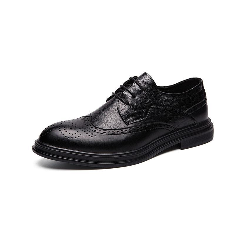 Men Pointed Toe Genuine Leather Pattern Casual Leather Moccasins Male Flat Breathable Shoes