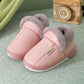Waterproof Cotton Drag Winter Warmth PU Waterproof Non-slip Indoor Home Bag with Cotton Shoes To Keep Warm Soft and Comfortable