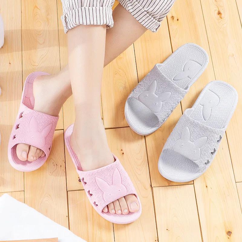 Home Cartoon Cute Bathroom Non-slip Shower Slippers Indoor and Outdoor Thick-soled Floor Slippers Summer Soft-soled Slippers