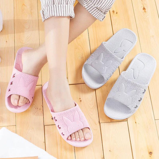 Home Cartoon Cute Bathroom Non-slip Shower Slippers Indoor and Outdoor Thick-soled Floor Slippers Summer Soft-soled Slippers