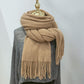 Autumn and Winter Scarf Korean Fashion Wild Knit Scarf Shawl Thick Warmth Tassel Ladies Scarf Cloak