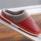 Women Unisex Winter Home Slippers Leather Waterproof Non Slip Slippers Plush Warm Indoor Flat Non-slip Slippers