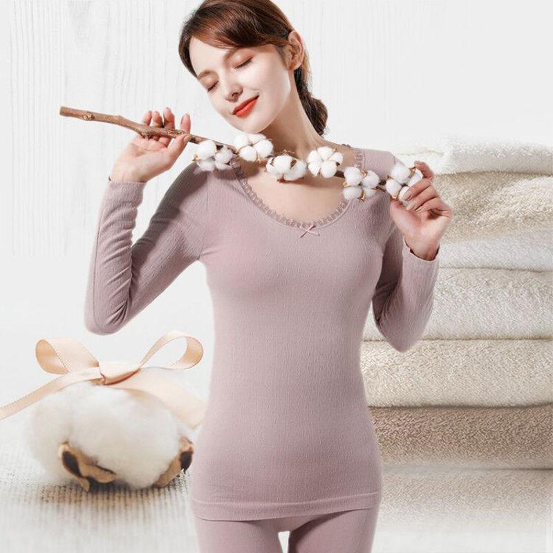 Body Thermal Underwear Women's Suit Qiuyi Long Trousers Slim Slimming Cotton Sweater