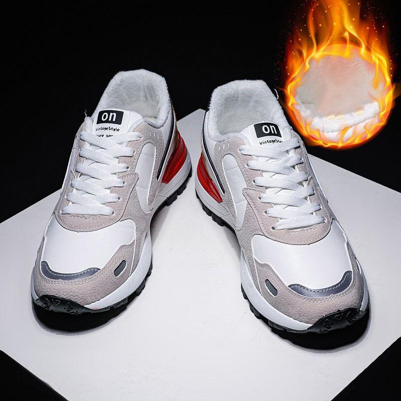Winter Men's Warm Velvet Padded Cotton Shoes Trendy Sneakers Student Casual Shoes