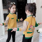 Autumn and Winter Little Girl Knitted Cardigan Long-sleeved Hooded Children's Sweater Loose Fashion Jacket