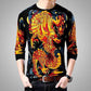 Long-sleeved T-shirt large size spring and autumn T-shirt 3D printed sweater men's round neck
