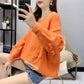 Spring and Autumn Ins Style Tassel Sweater Mid-length Loose Knit Jacket Pure Color Simple Female Top
