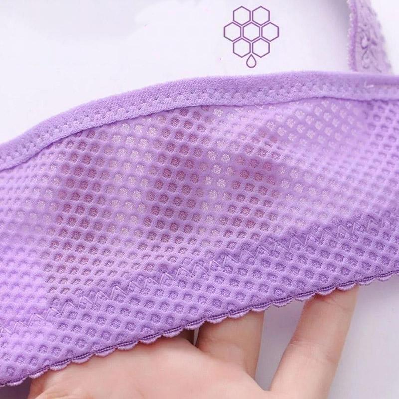 Thin Sexy Beautiful Back Breathable Lace Without Steel Rings Gathering Adjustable Anti-sagging Women's Underwear Bra