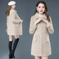 Winter Fashion  Elegant Women's Cotton-padded Jacket Temperament Queen Fan Mink Velvet Thick Warm Fur Coat
