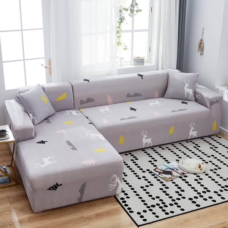 Solid Color Elastic Universal Slipcover All-inclusive Anti-slip Sofa Covers Towel for Dining Room 1/2/3/4 Seater Stretch Sofa Covers