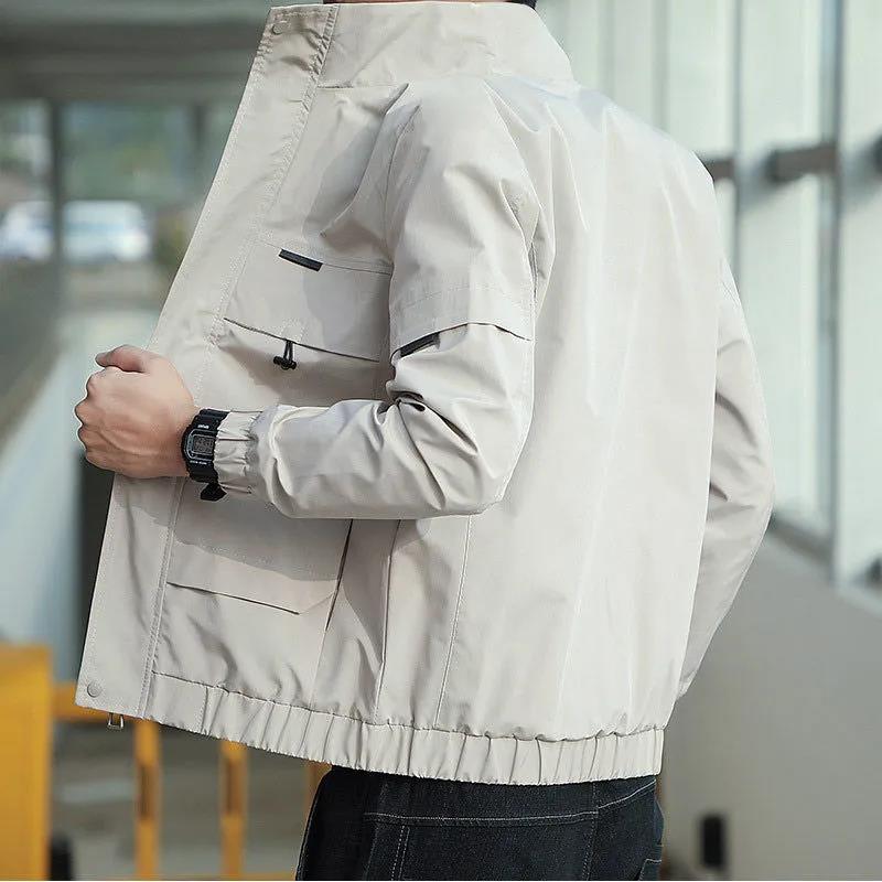 Men's Autumn Jacket All-match Large Size Casual Jacket Men's Youth Trend Self-cultivation Jacket Coach Jacket