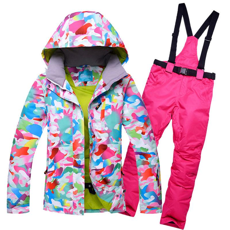 Winter Ski Clothing Suit Women Veneer Waterproof Cotton Wear-resistant Couple Outdoor Windproof Warm Breathable Single and Double Board Ski Pants