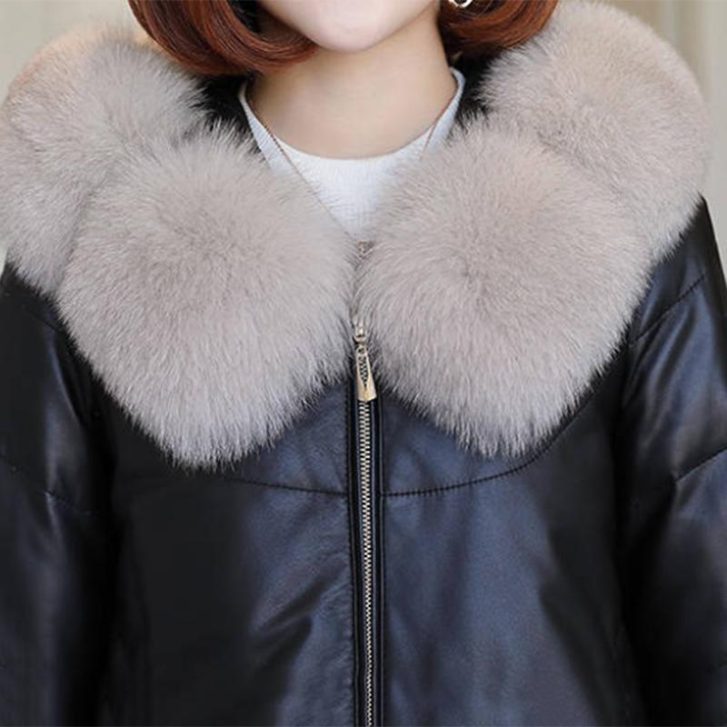 Women's Hooded Regular Down Jacket Korean Style Loose Thick Coat Warm Cotton Coat Large Fur Collar Winter Jacket Quilted Jacket