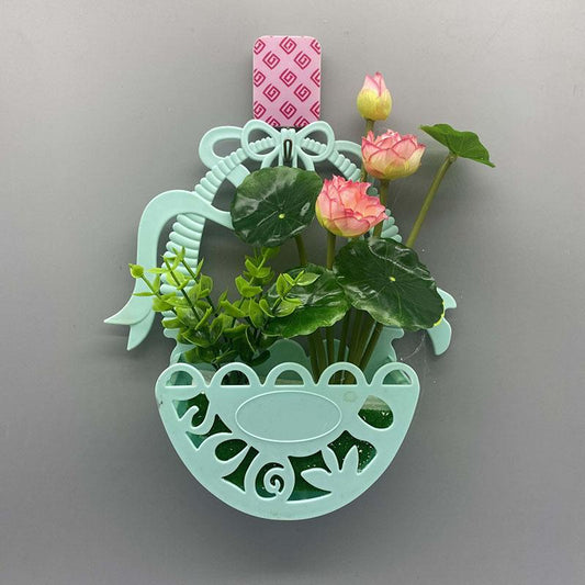 Flower Basket Simple Wall Hanging PieceWall Hanging Simulation Flower Set Silk Flower Artificial Flower Home Small Decorations Living Room Bedroom