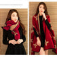 Fashion Geometric Color Imitation Comfortable Temperament Warm Poncho Shawl Scarf Knitted Shawl