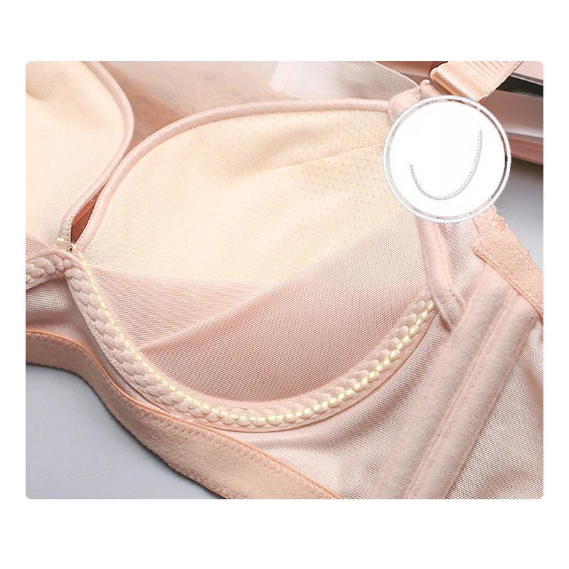 Women's Tube top style no steel ring bra Thick padded bra mold cup gathers sexy lace for flat chest underwear ladies adjustable comfortable brassiere