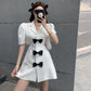 Bow Knot Waistless Suit Dress Women's New Temperament Fashion Waist-slung Royal Sister Style A-line Skirt Ladies Casual Suit Skirt