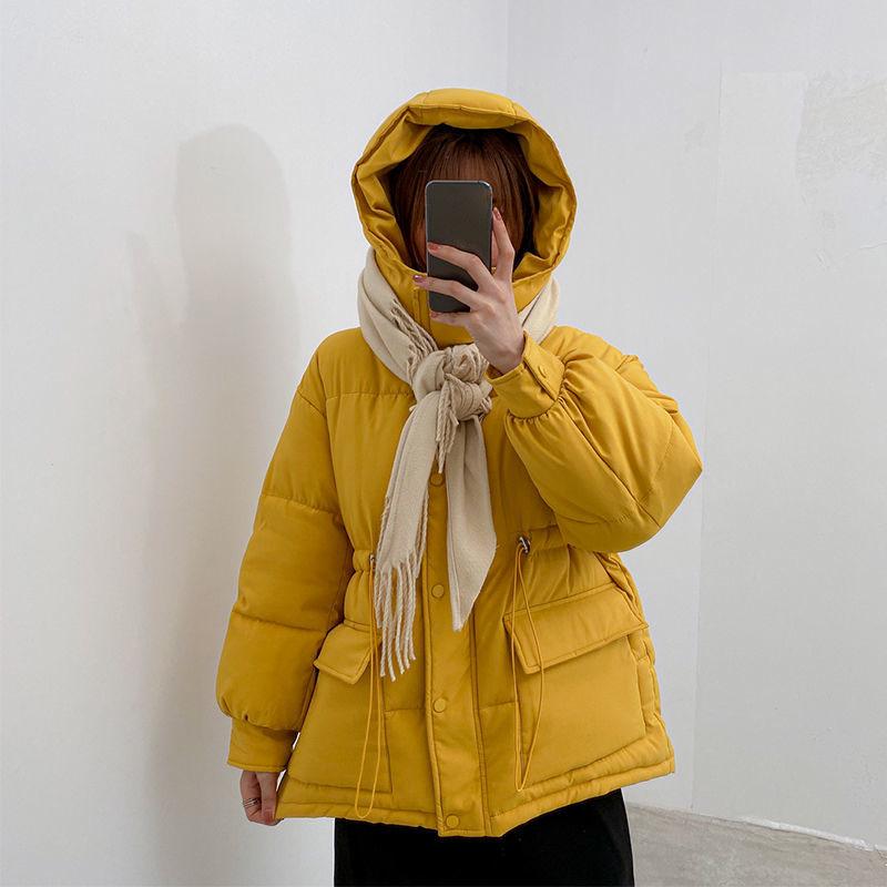 Winter Short Purple Cotton-padded Jacket Women's Loose Down Cotton-padded Jacket Student Bread Jacket
