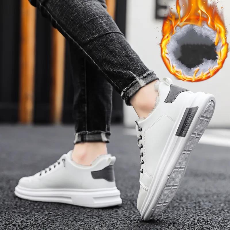 Winter Men's Warm Velvet Padded Cotton Shoes Trendy Sneakers Student Casual Shoes