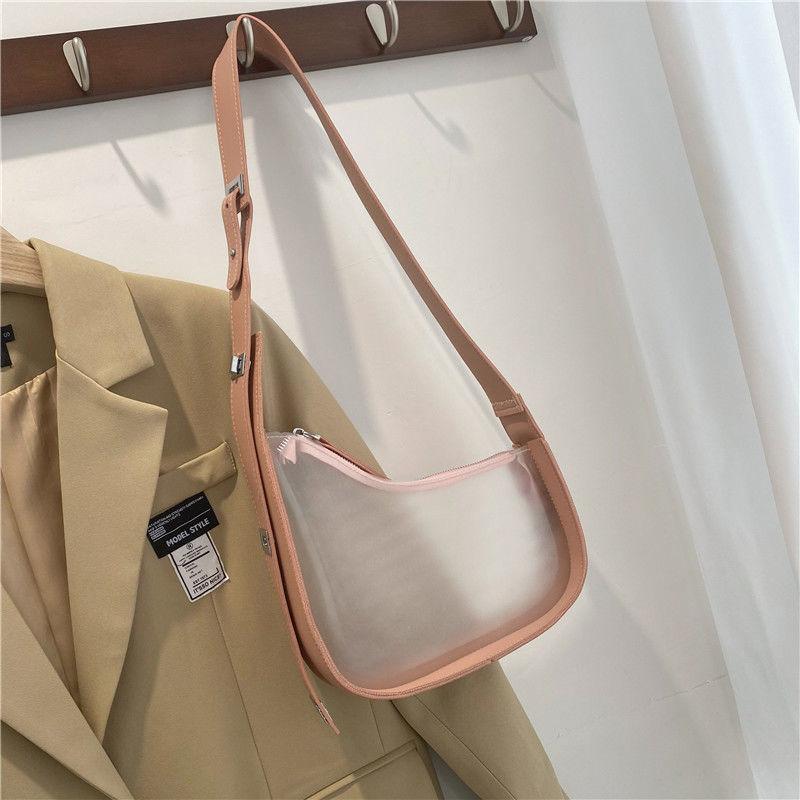 Women Clear Crossbody Bag Waterproof for Swimming Beach Portable Shoulder Transparent Bag Adjustable Shoulder Strap