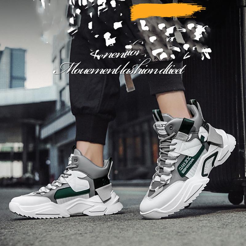 Summer Men's Height-increasing Shoes Trendy High Top Men's Tennis Shoes All-match Sports and Leisure Student Basketball Shoes