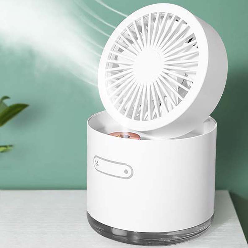 USB Small Fan Mini Charging Home Student Dormitory Mute Portable Big Wind Spray Hydrating Humidifier