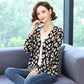 Autumn Winter Ladies Printed  Knit Cardigan Sweater Fashion V-neck Knit Jacket Woolen Sweater Coat