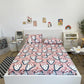 Girls Bedroom Cotton Print Mattress Cover Single Piece All-Inclusive Anti-Slip Mattress Protection Dust Cover