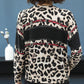 Women's Printed Wool Cardigan Thin Knitted Leopard Cardigan All-match Short  V-neck Knit Jacket Outwear