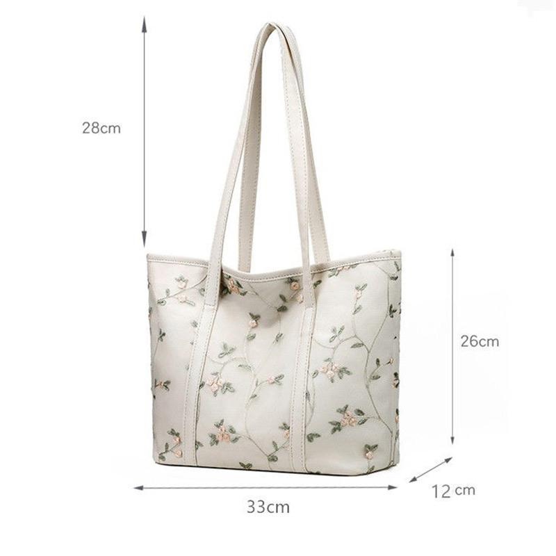 Lace Women's Bags Shoulder Bags Large-capacity Tote Bags Fashionable Atmosphere Simple All-match Women's Bags