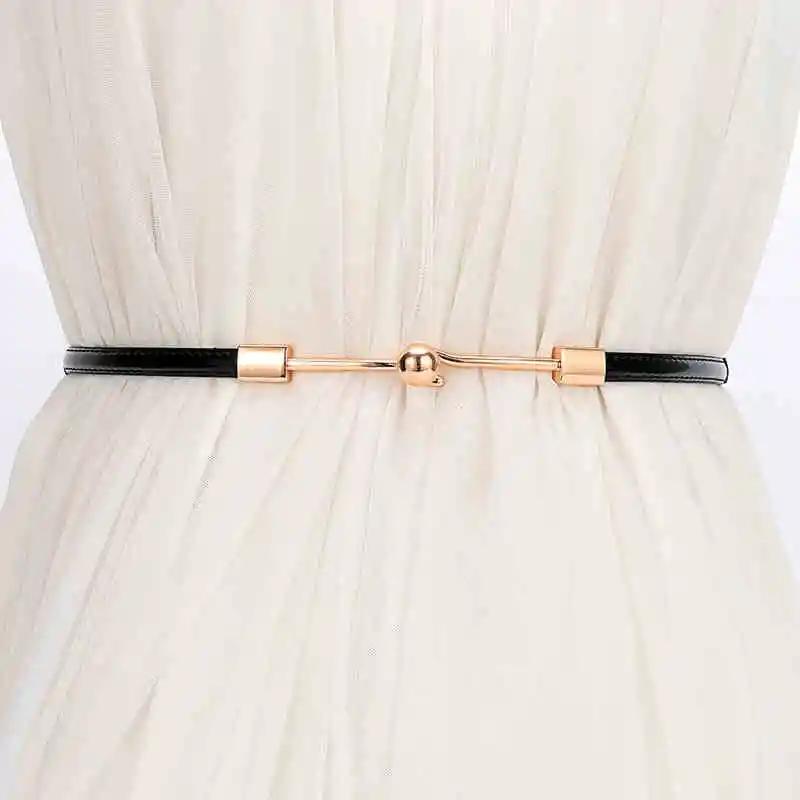 Women's Sweater Skirt Belt Girls Leather Cool Thin Belt Dress Waist Chain Ladies Decorative Belt