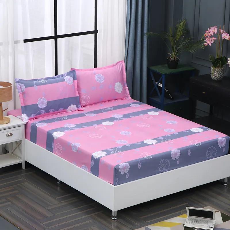 Mattress Cover Printed Non-slip Fit Sheet Queen Size Bed Mattress Cover Dust Cover