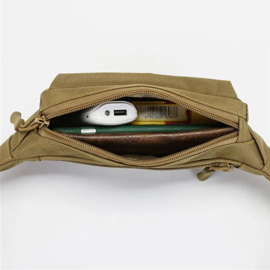 Leather Waist Bag Men's and Women's Messenger Multi-functional Waterproof Mountaineering Travel Outdoor Sports Small Bag