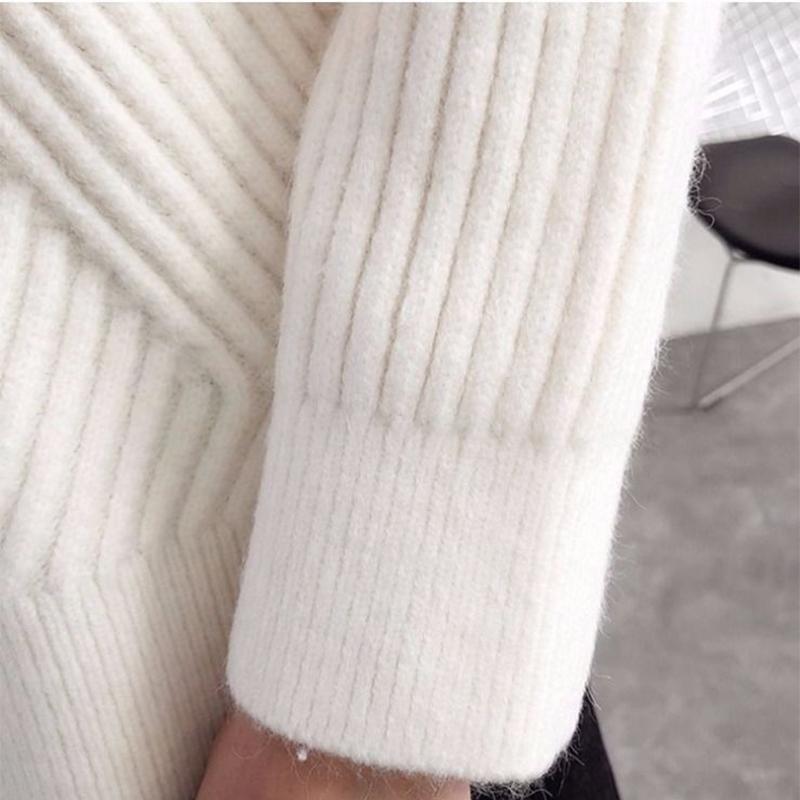 Turtleneck Sweater Women Loose Lazy Style Autumn and Winter Pullover Long-sleeved Thickened Student Bottoming Sweater